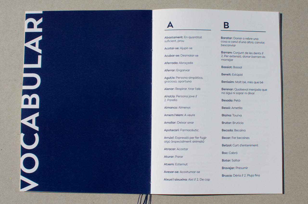 Llibret: vocabulari